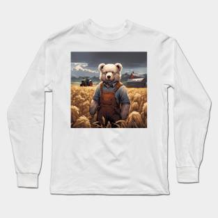 Teddy as a Farmer Long Sleeve T-Shirt